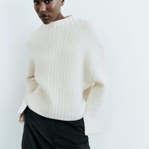 zara textured knit sweater